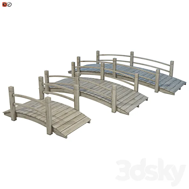 Garden bridges set 2 3ds Max