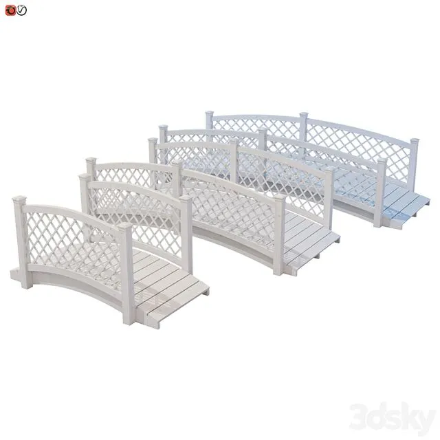 Garden bridges set 8 3dsMax Model