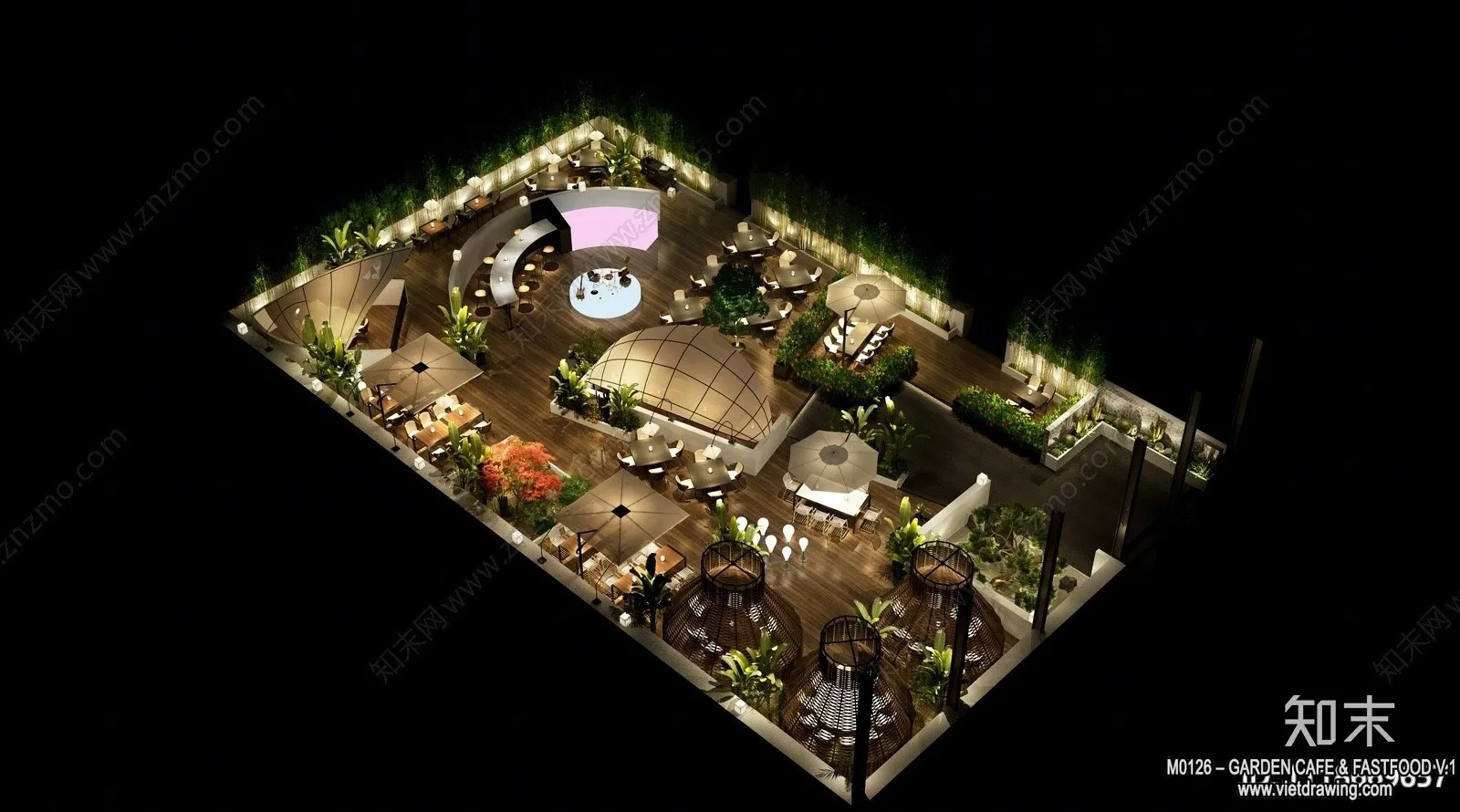 Garden Coffee Shop – Fastfood – 3D Models – 021