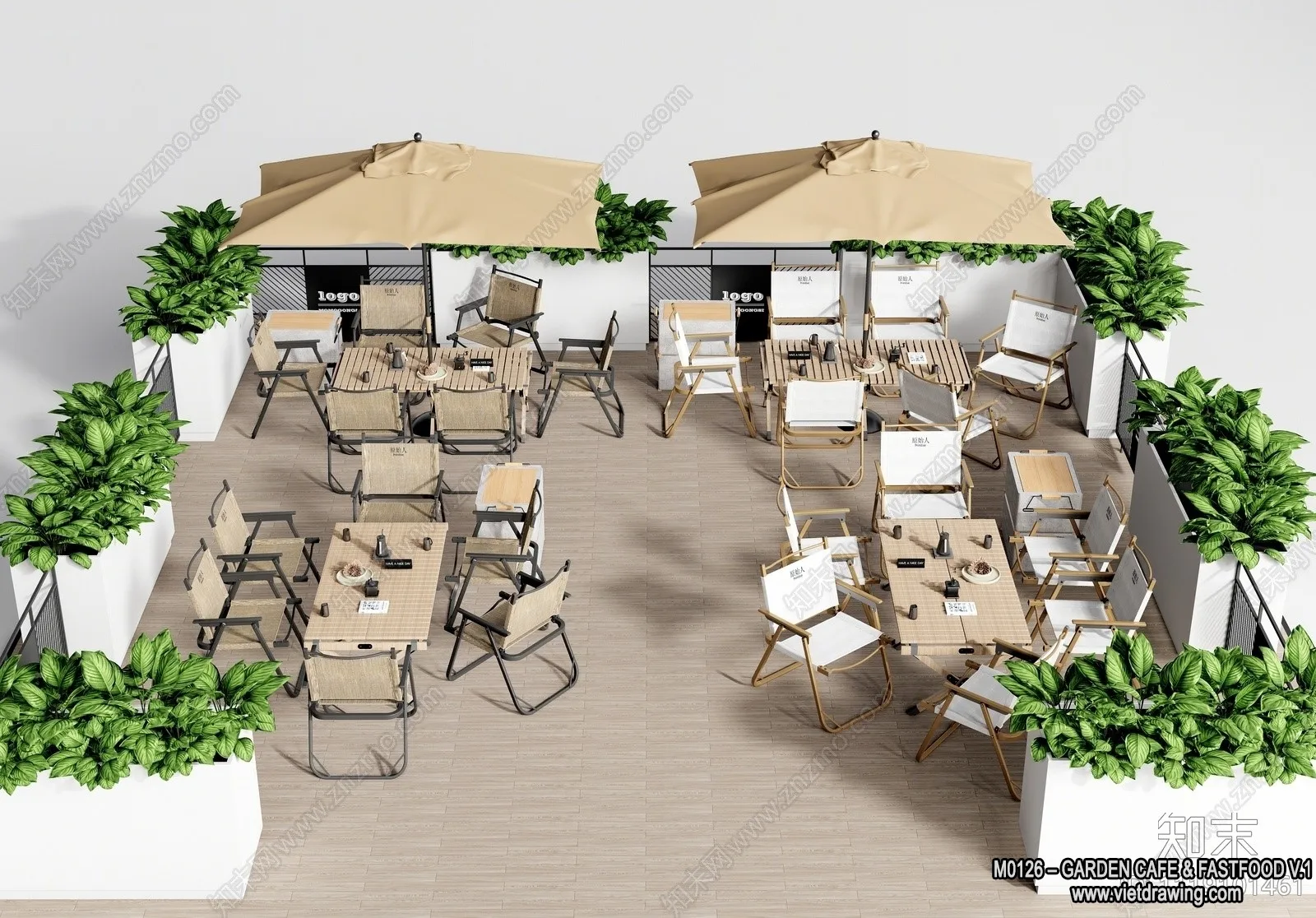 Garden Coffee Shop – Fastfood – 3D Models – 022