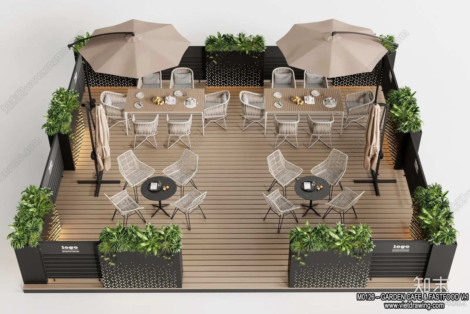 Garden Coffee Shop – Fastfood – 3D Models – 023