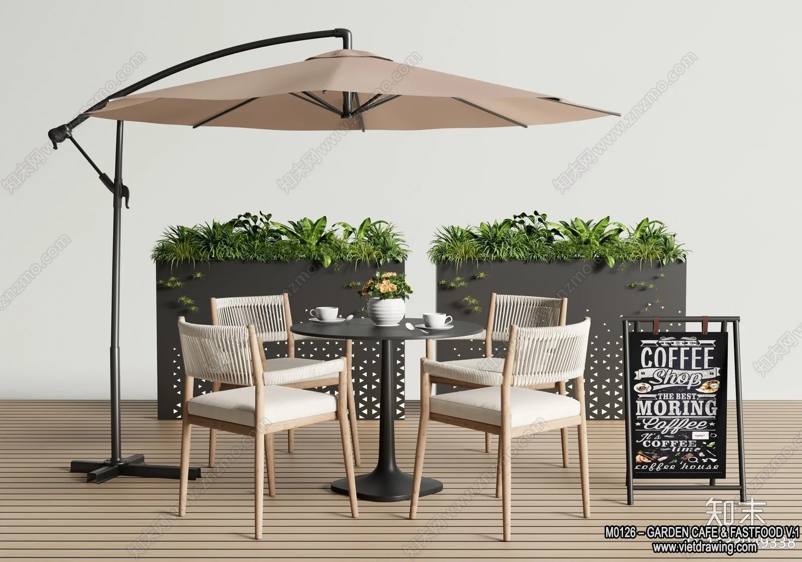 Garden Coffee Shop – Fastfood – 3D Models – 032