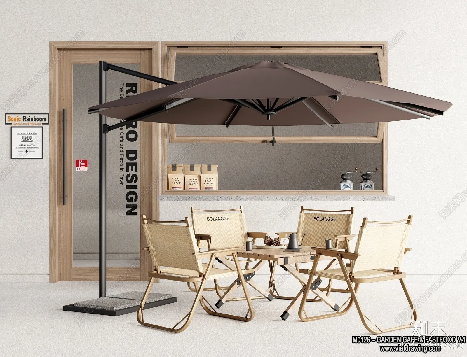 Garden Coffee Shop – Fastfood – 3D Models – 035