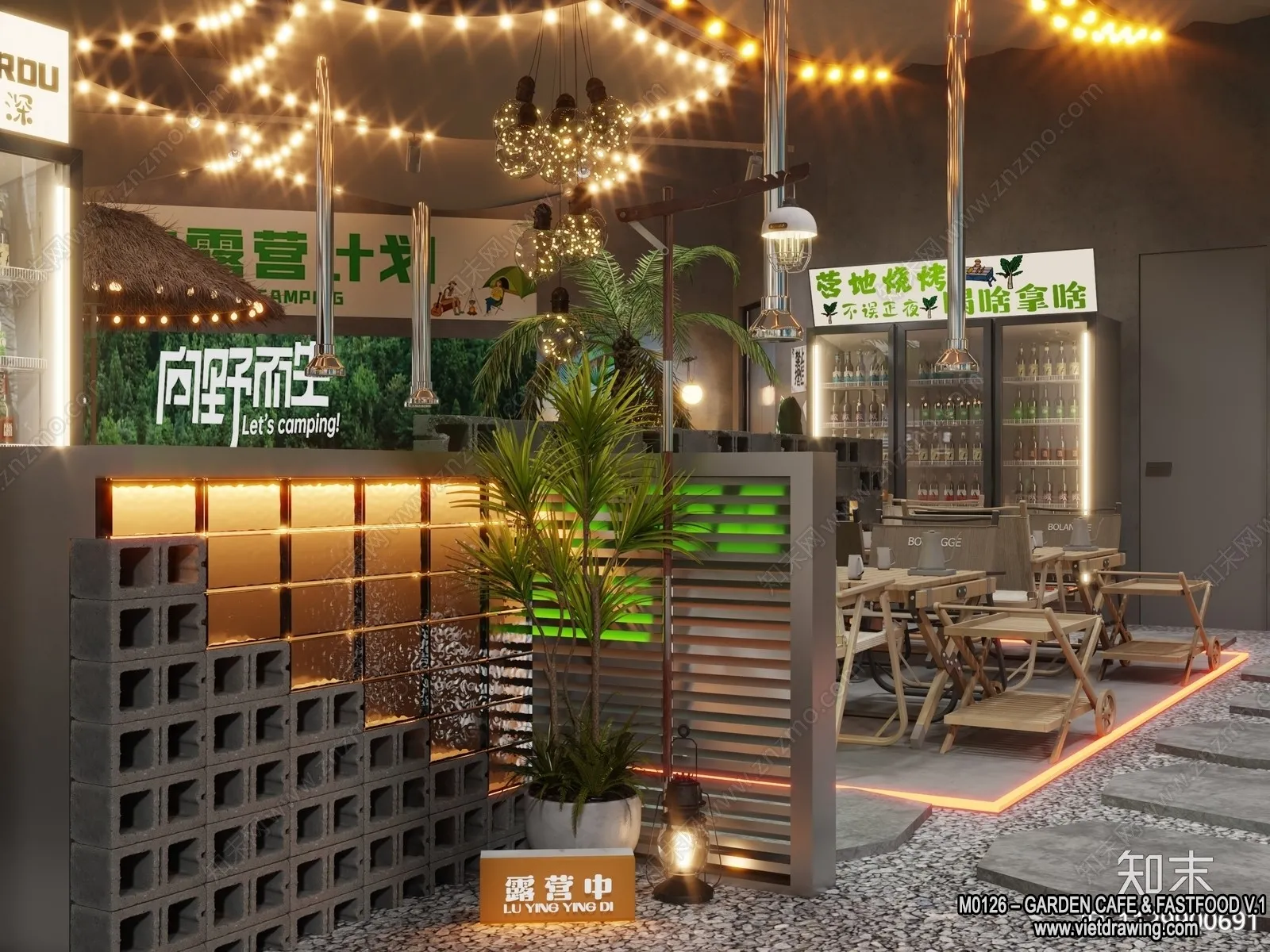 Garden Coffee Shop – Fastfood – 3D Models – 055