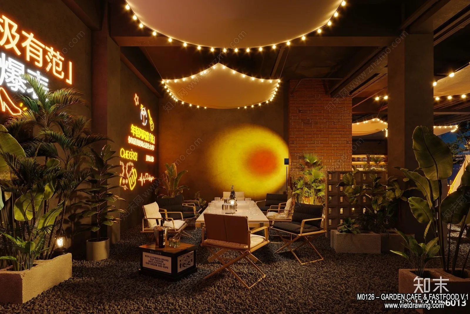 Garden Coffee Shop – Fastfood – 3D Models – 069