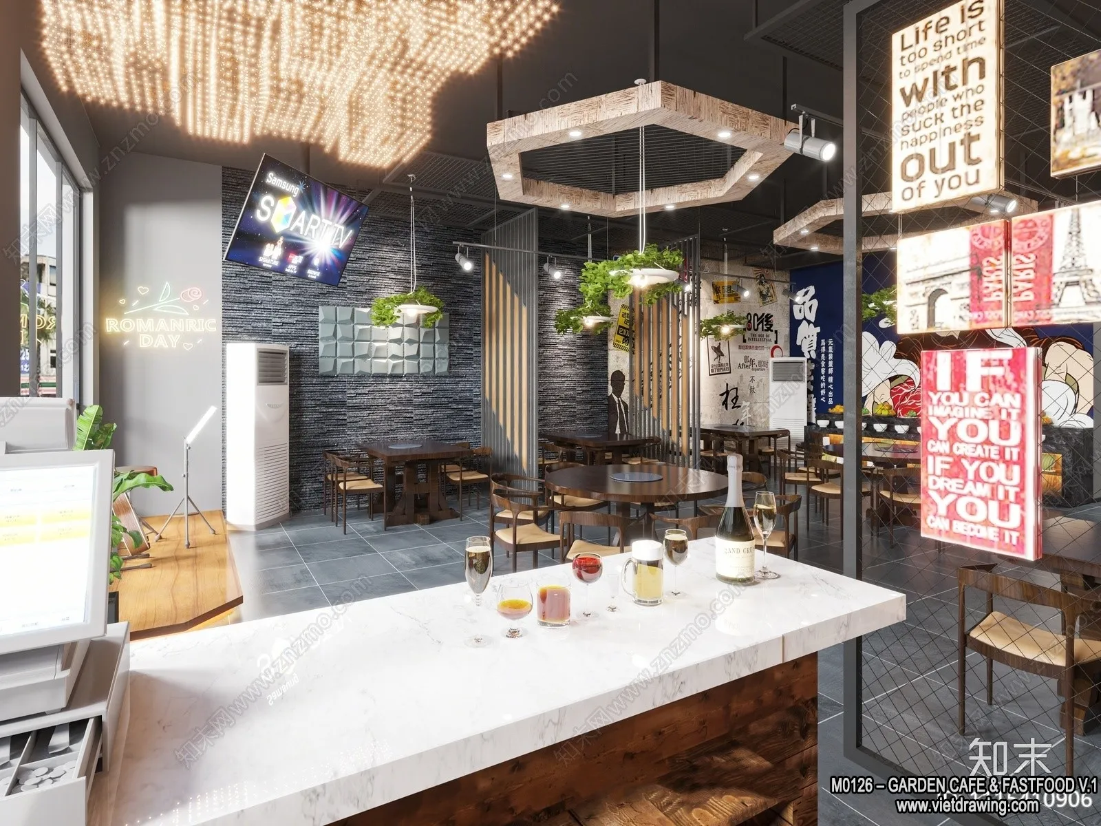 Garden Coffee Shop – Fastfood – 3D Models – 090