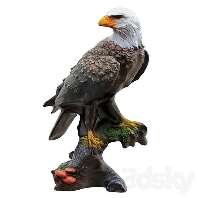Garden eagle figurine 3DSMax File