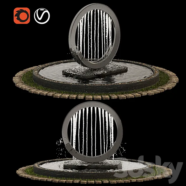 Garden Fountain 01 3ds Max