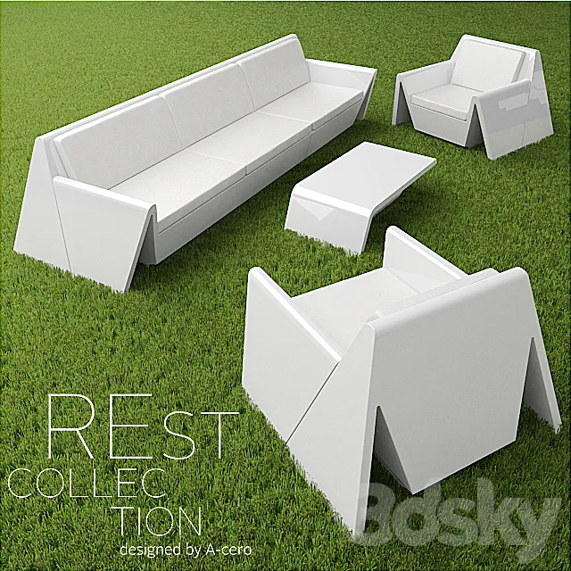 Garden furniture REst collection 3DS Max Model