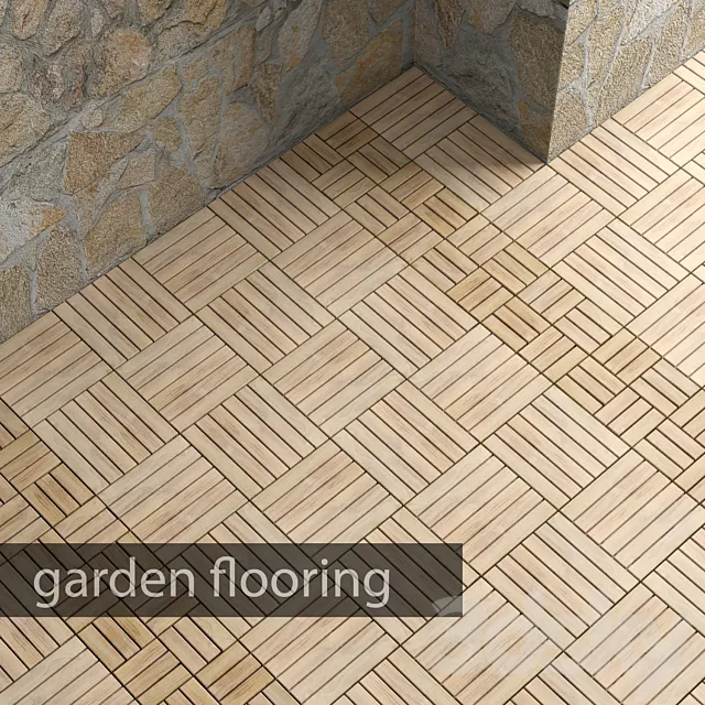 Garden parquet 3ds Max