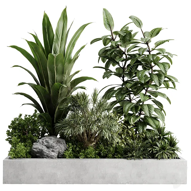 Garden Plant Box – Outdoor Plants set 228 3dsMax Model