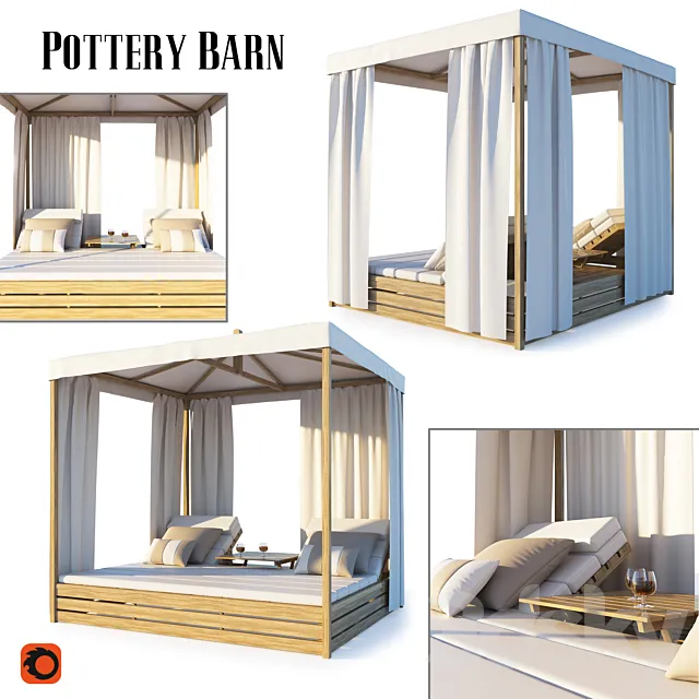 Garden Pottery Barn 3DS Max Model