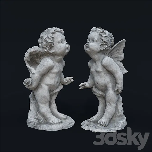 Garden Sculpture “Angel’s Kiss” 3DSMax File