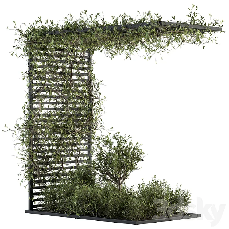 Garden set ivy and Bush – Garden Set 13 3DS Max