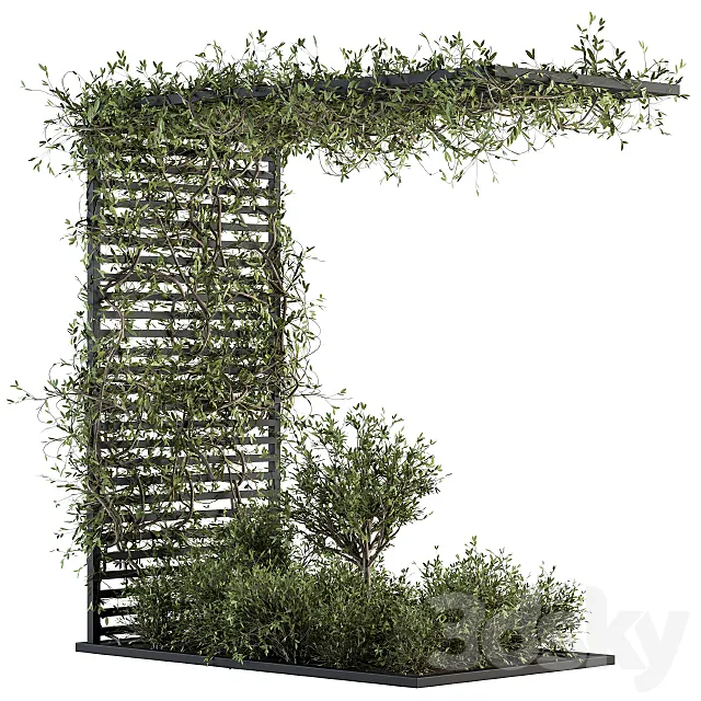 Garden set ivy and Bush – Garden Set 13 3DSMax File