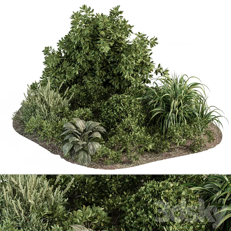 Garden set ivy and Bush – Garden Set 20 3DS Max