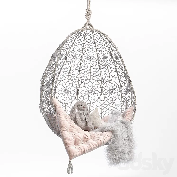 Garden swing Knotted Melati Hanging Chair 3DS Max