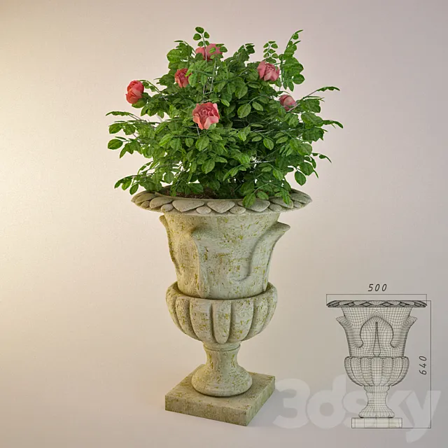 Garden vase 3DS Max Model