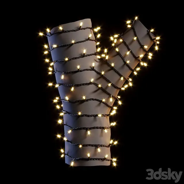 Garland (Material for winding various objects) 3dsMax Model