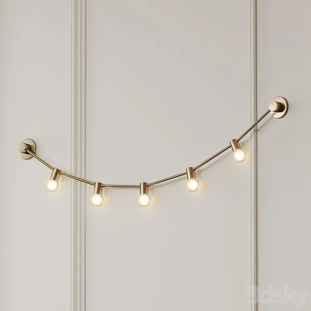 Garland of July 14th XS Gold Wall Sconce by CVL Luminaires 3dsMax Model