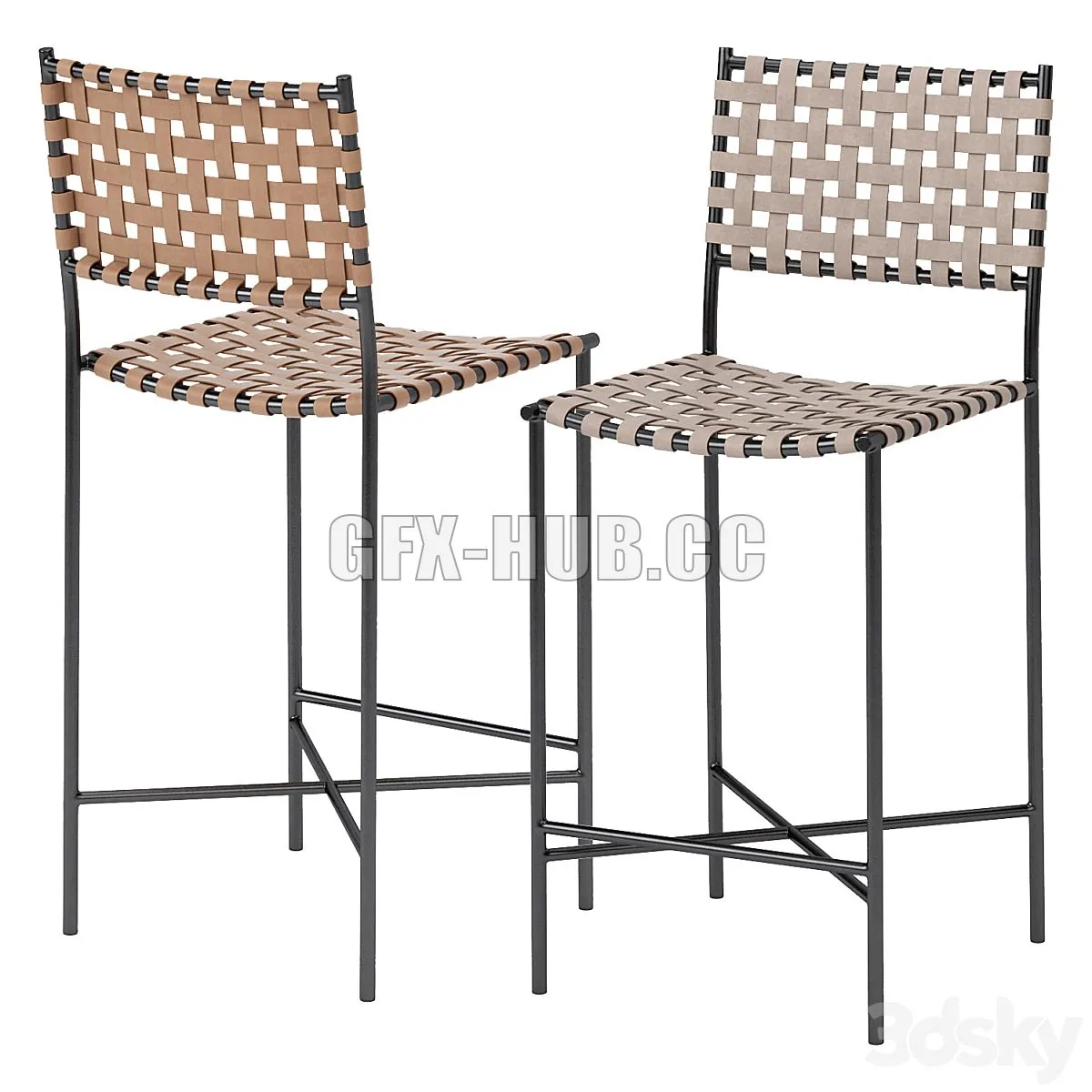 Garza barstool by Burke Decor 3dsMax Model