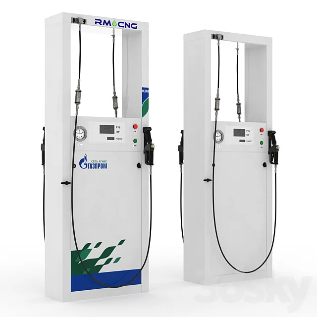 Gas fuel dispenser CNG 3DS Max Model