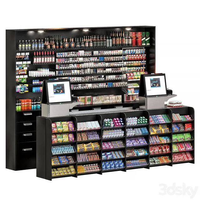Gas station store 3dsMax Model