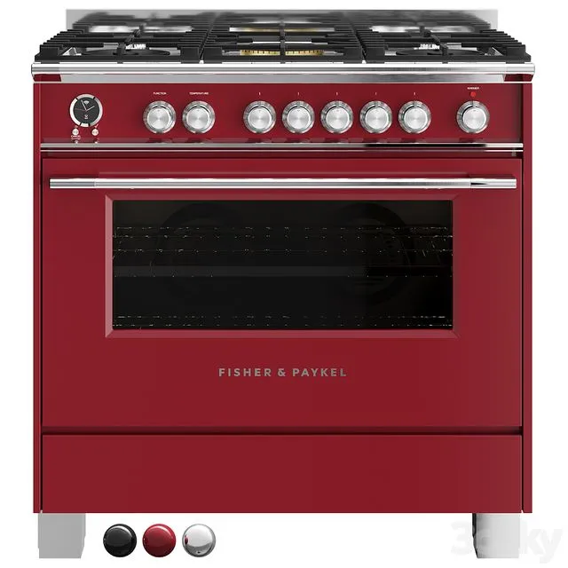 Gas stove Fisher & Paykel OR90SCG6B1 3dsMax Model