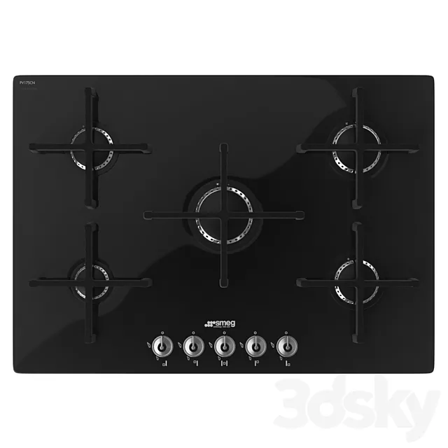 Gas stove Smeg PV175CN 3ds Max