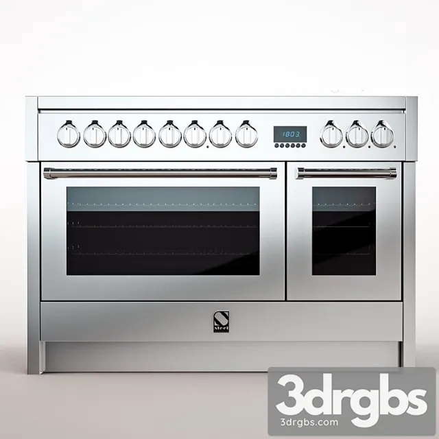 Gas stove steel cuisine genesi g12ff-6m 2 3dsmax Download