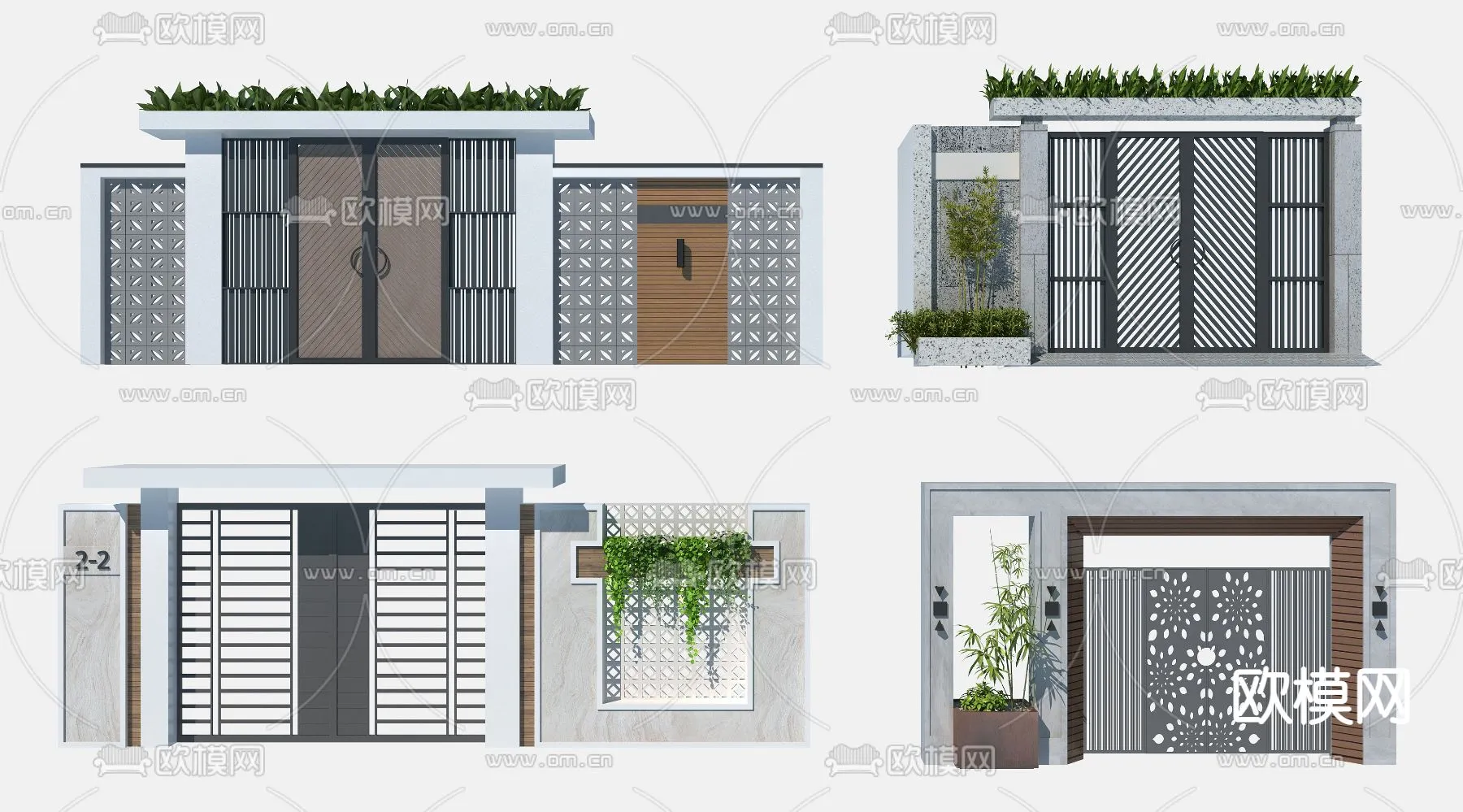 Gate 3D Models for Villas – Architecture 3D – 004