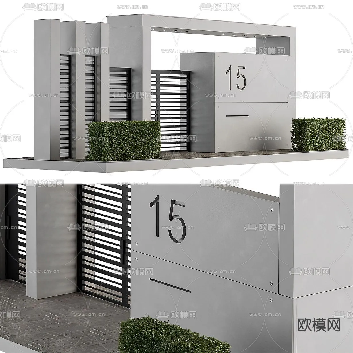 Gate 3D Models for Villas – Architecture 3D – 013