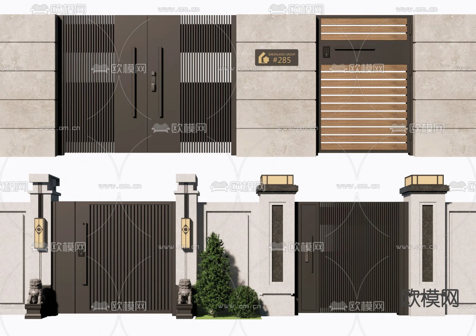 Gate 3D Models for Villas – Architecture 3D – 022