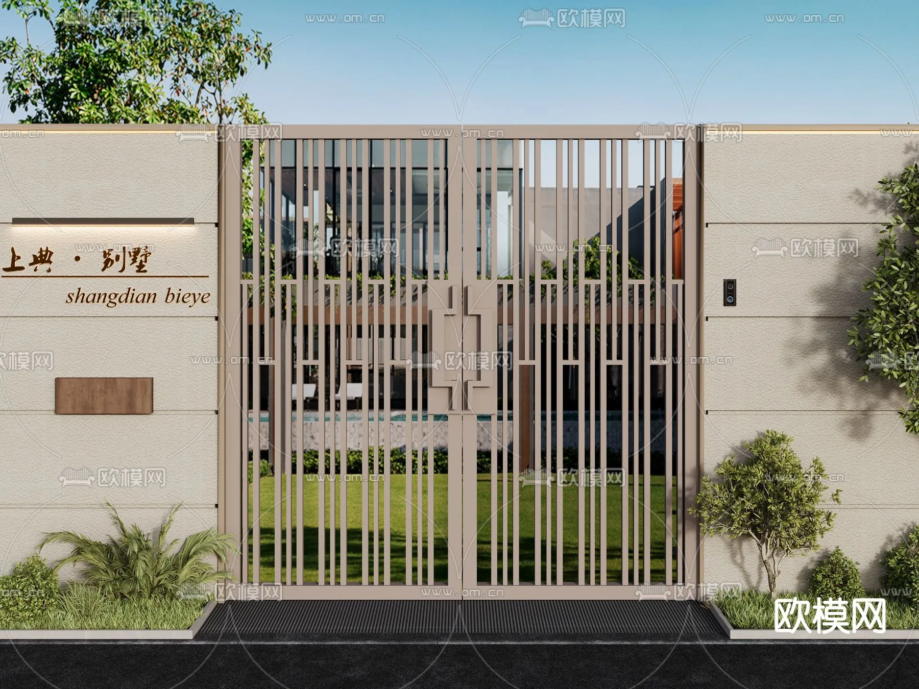 Gate 3D Models for Villas – Architecture 3D – 034