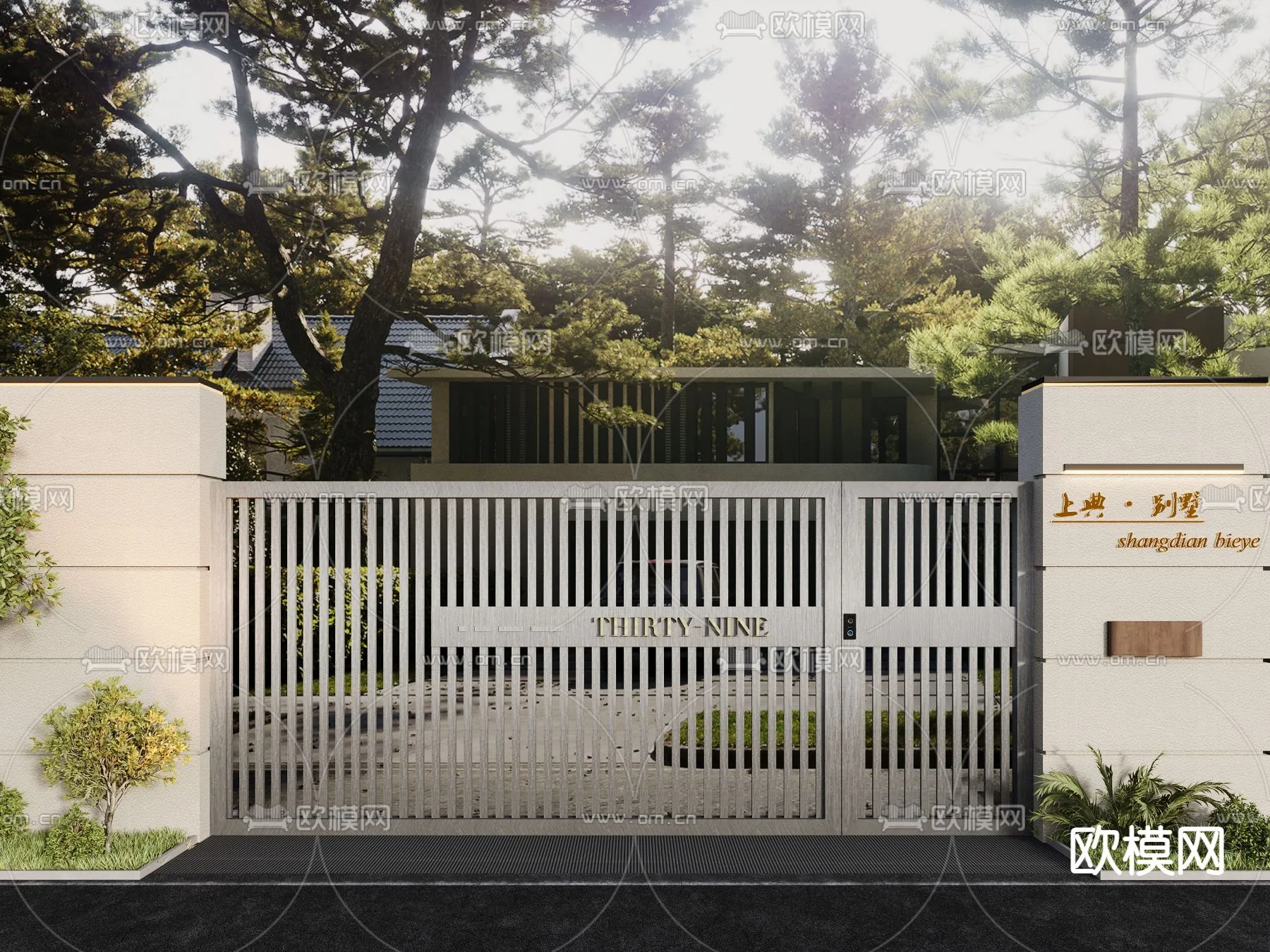 Gate 3D Models for Villas – Architecture 3D – 044