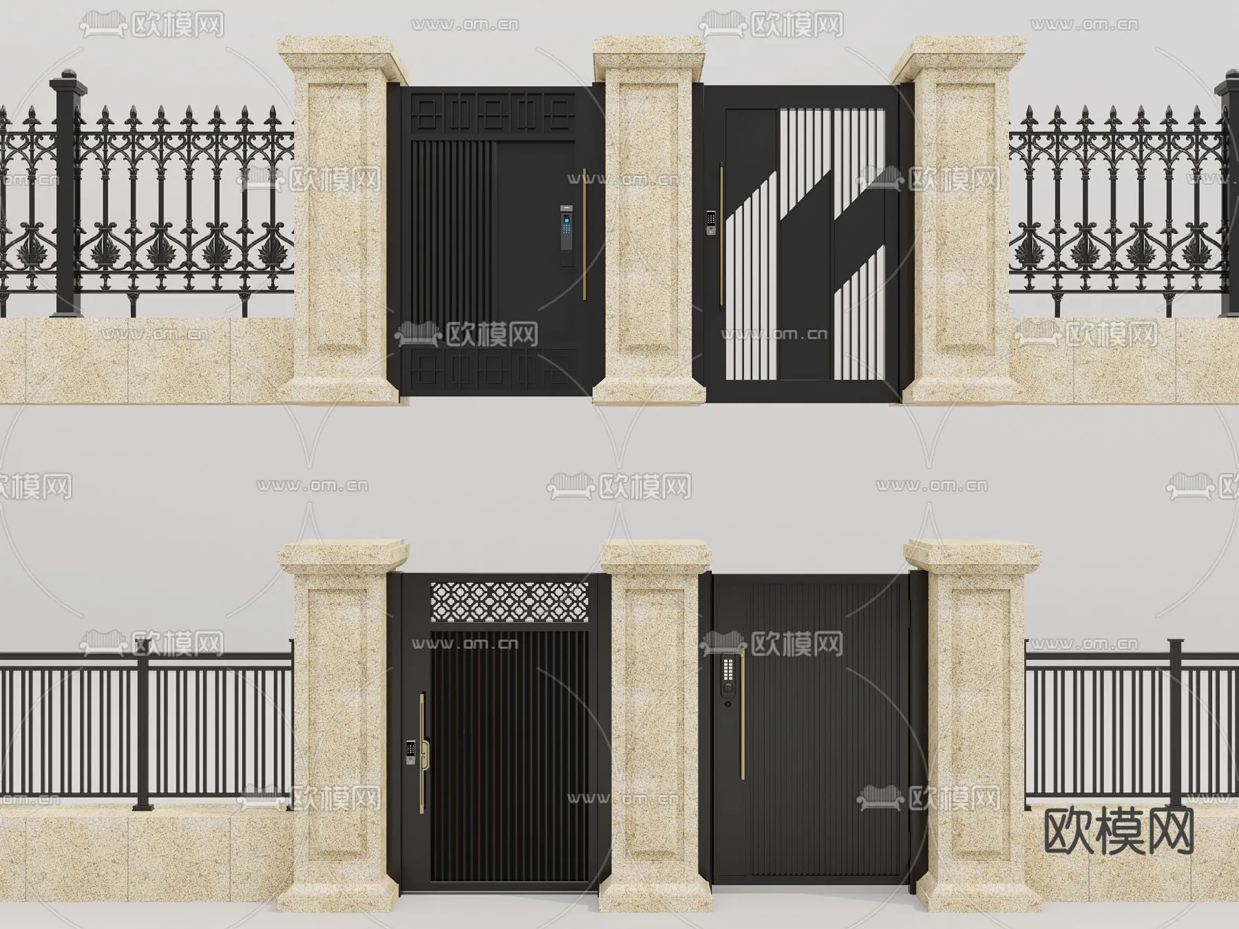 Gate 3D Models for Villas – Architecture 3D – 052