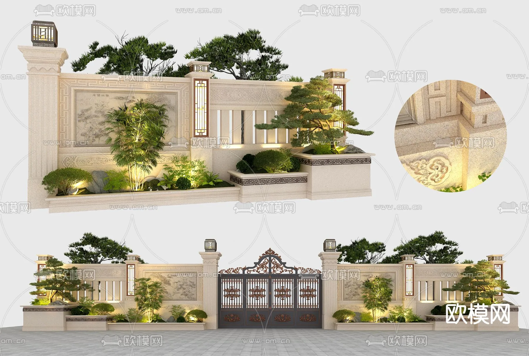 Gate 3D Models for Villas – Architecture 3D – 063