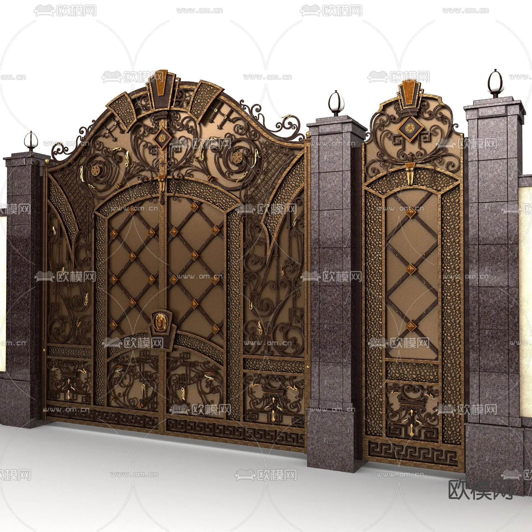 Gate 3D Models For Villas - Architecture 3D - 009 - 3ds Max Files