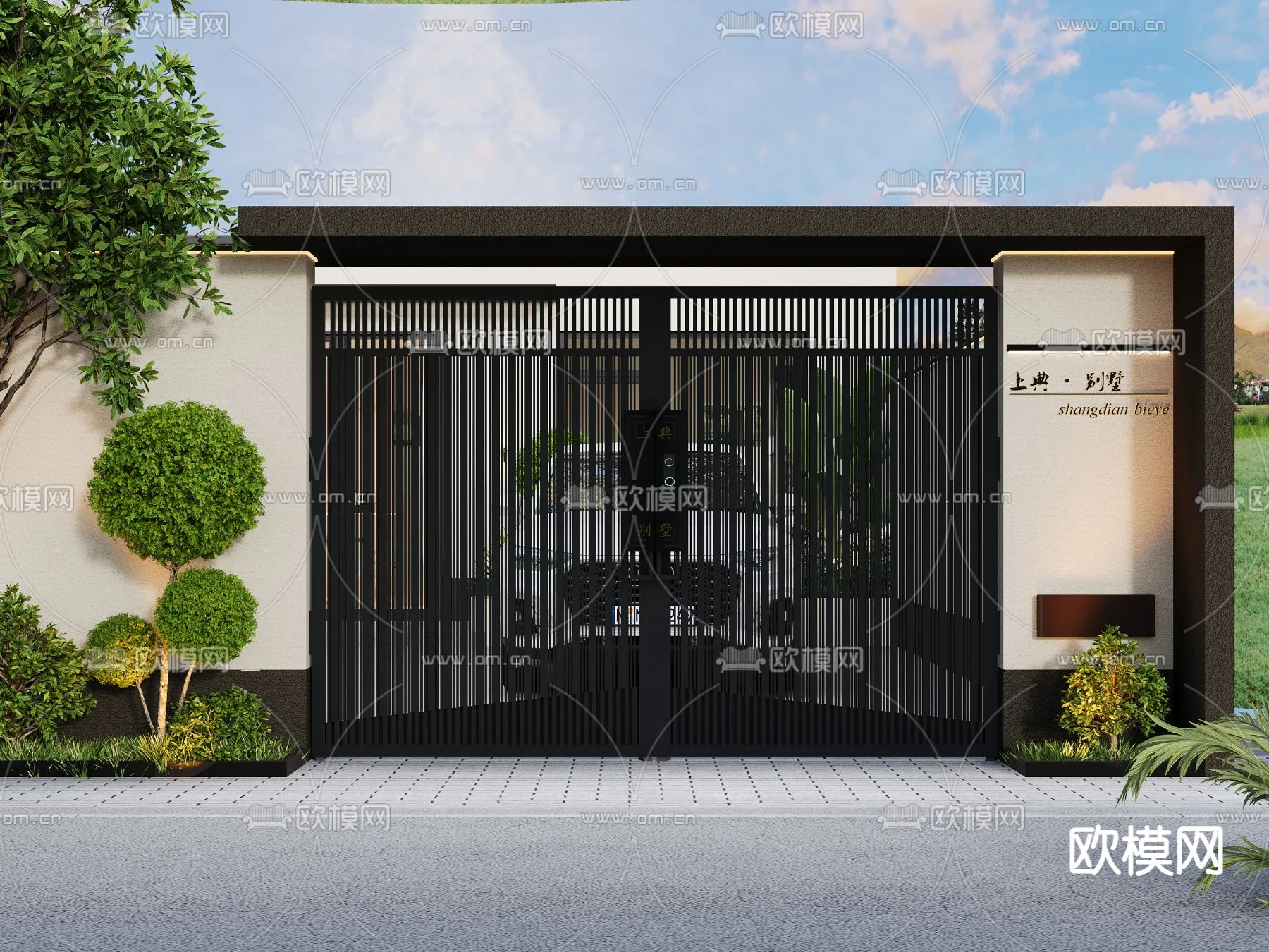 Gate 3D Models for Villas – Architecture 3D – 065