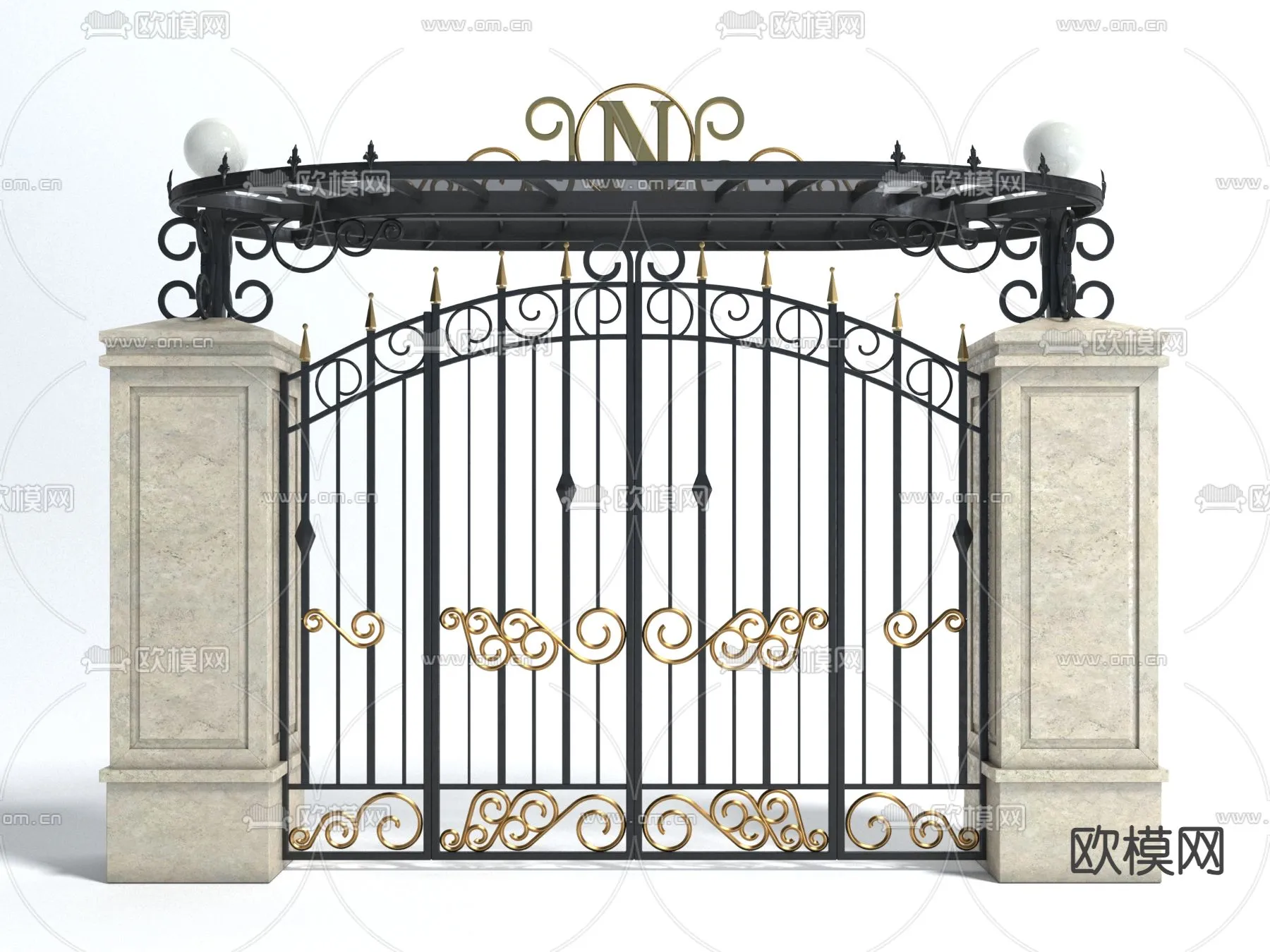 Gate 3D Models for Villas – Architecture 3D – 066