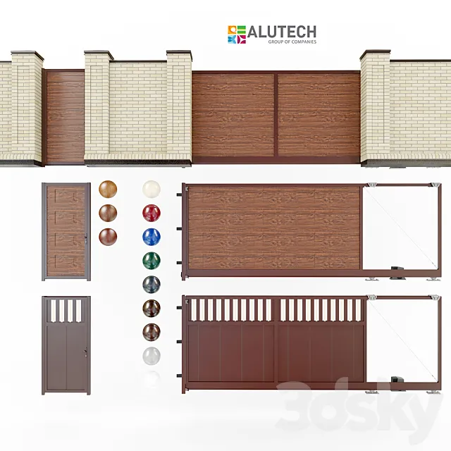 Gate alutech 1 3DS Max Model