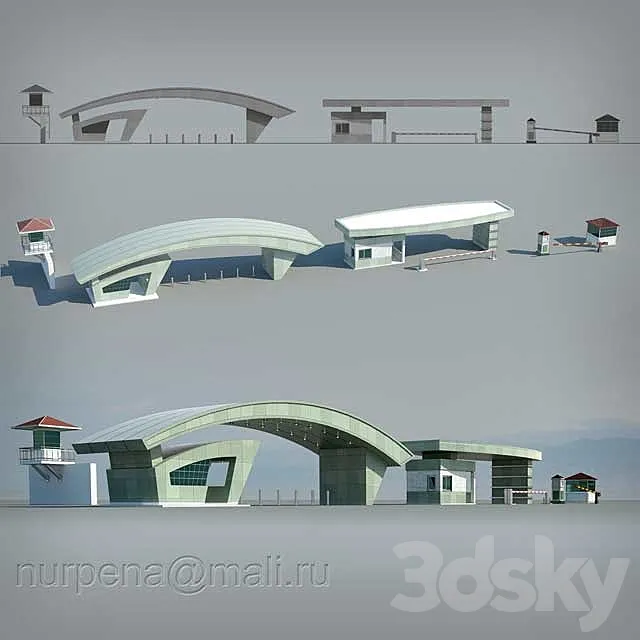 gate. Checkpoint. Checkpoint 3DSMax File