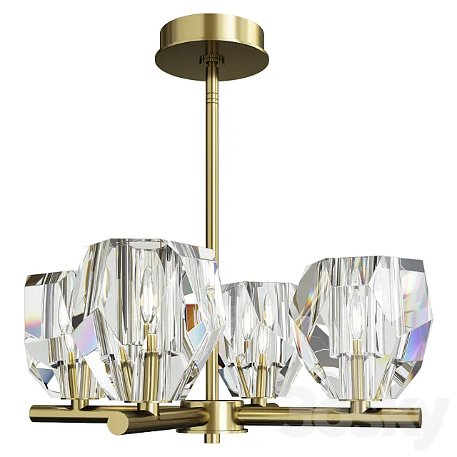 Gatsby 4 light semi flush pendant 3ds Max