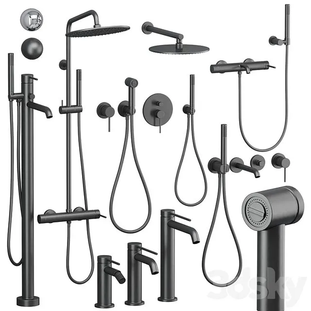Gattoni Circle Two shower and faucet set 3dsMax Model