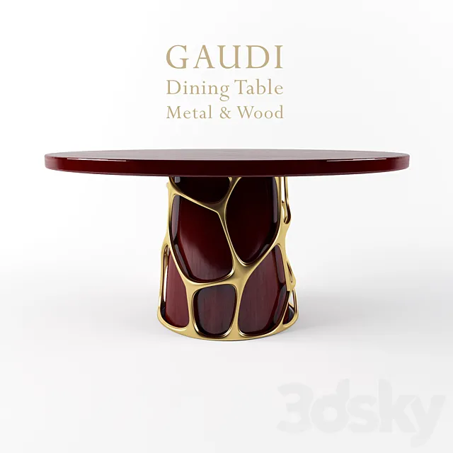 Gaudi Dinning Table 3DS Max Model