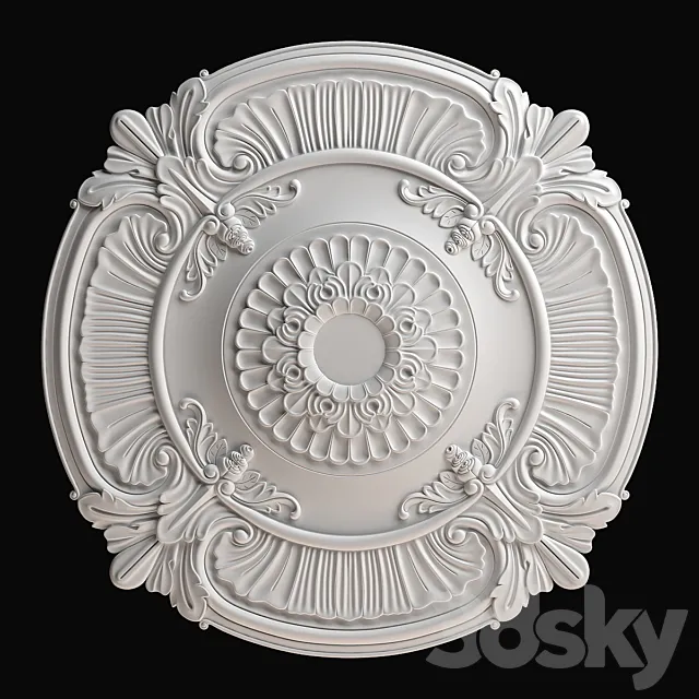 Gaudi R4007 Ceiling Roses 3ds Max