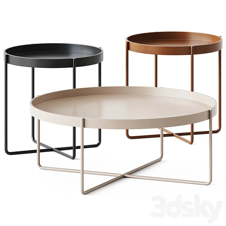 Gaultier Round Coffee Tables 3DS Max