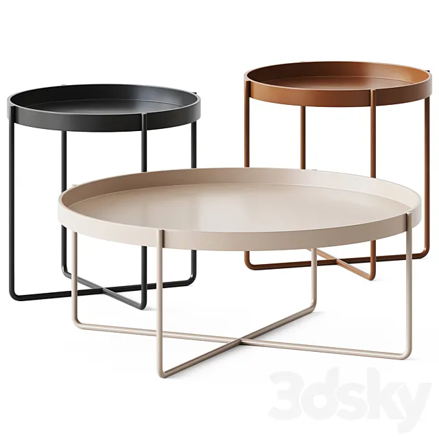 Gaultier Round Coffee Tables 3DSMax File