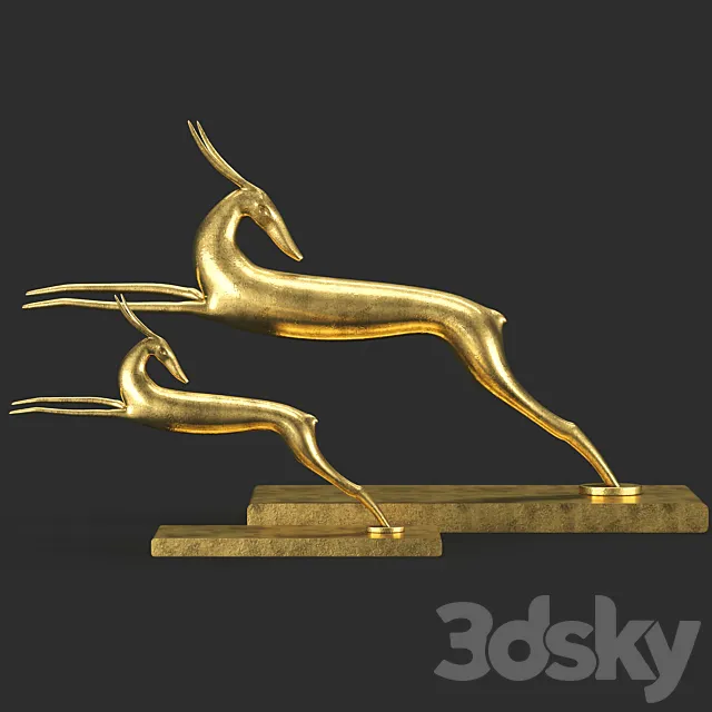 Gazelle decorative 3DS Max Model