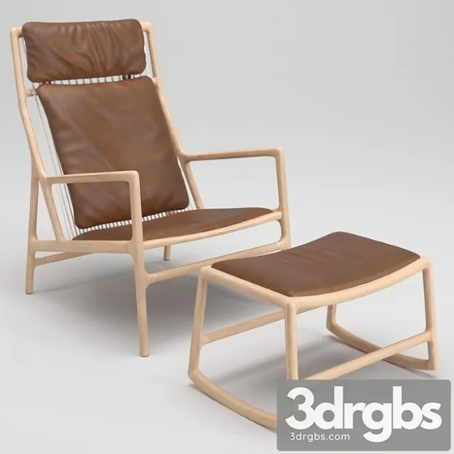 Gazzda dedo lounge chair and dedo footstool 2 3dsmax Download